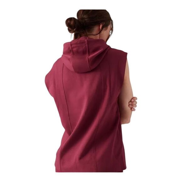 Athleta Sundown Tank Sweatshirt Berry Hoodie Activewear Small NWOT - Picture 2 of 12